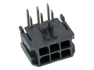 Stiftlist Micro-Fit hane 2x3p 3mm vinklad @ electrokit