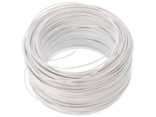 Kopplingstråd 0.5mm² entrådig - vit @ electrokit