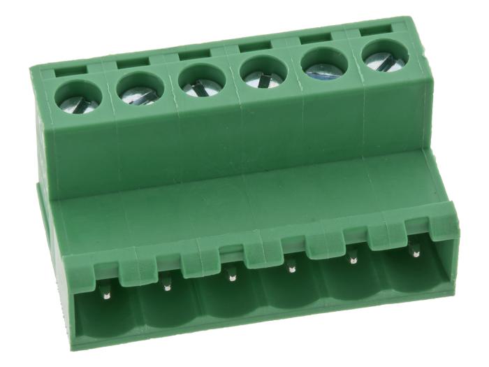 Screw terminal pluggable 5.08mm 6-pole male @ electrokit (2 of 2)