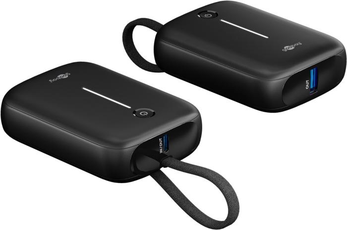 Power bank 10000 mAh USB-C PD + USB-A 20W built-in cable @ electrokit (3 of 9)