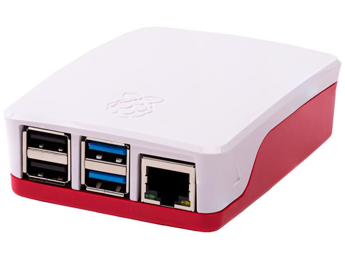 Raspberry Pi 4 inbyggnadslåda röd/vit @ electrokit (2 av 4)