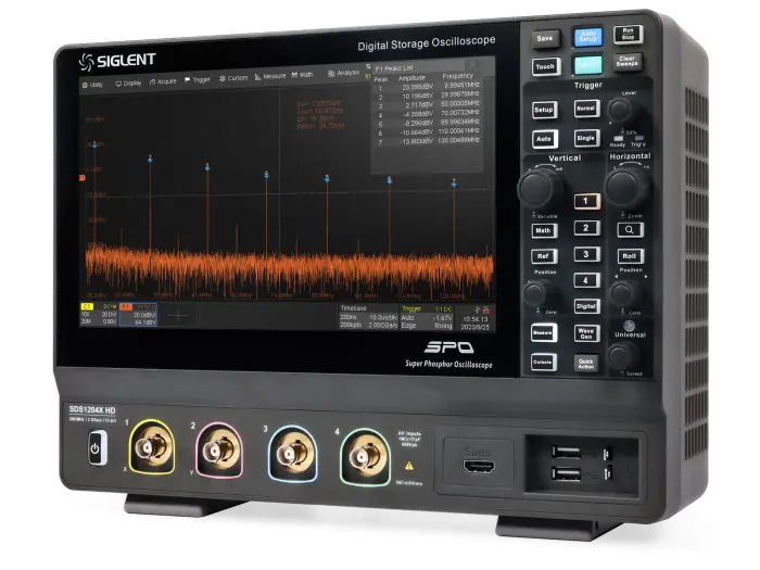 Oscilloskop 100MHz 2-kan 12-bit Siglent SDS1102X HD @ electrokit (6 av 10)