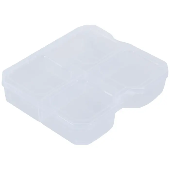 Assortment Box 4 compartments clear 154x140x35mm @ electrokit (2 of 3)
