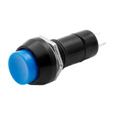 Tryckknapp ø12mm 1-pol off-on blå @ electrokit