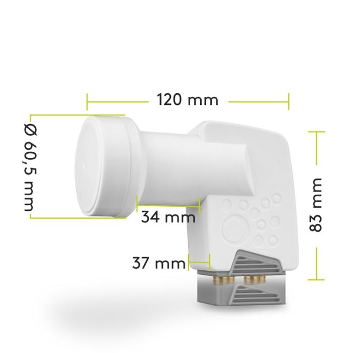 Universal Quad LNB 0.1dB @ electrokit (2 av 3)