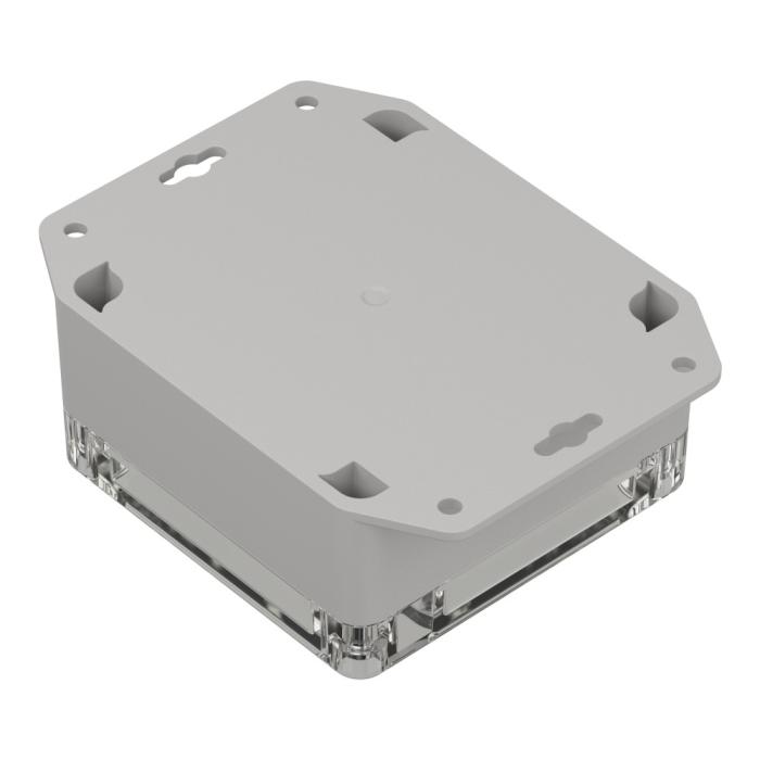 Enclosure 90x90x45mm clear lid ABS IP65 @ electrokit (2 of 5)