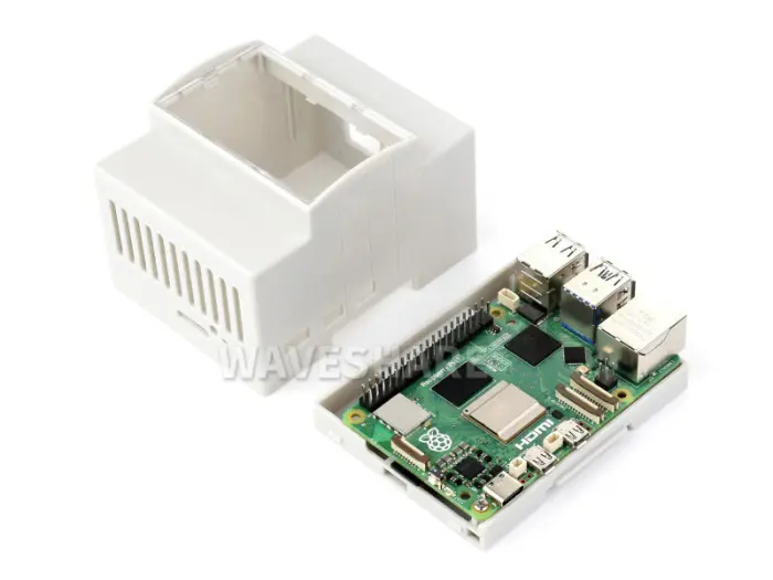 Enclosure for Raspberry Pi 5 DIN rail @ electrokit (4 of 7)