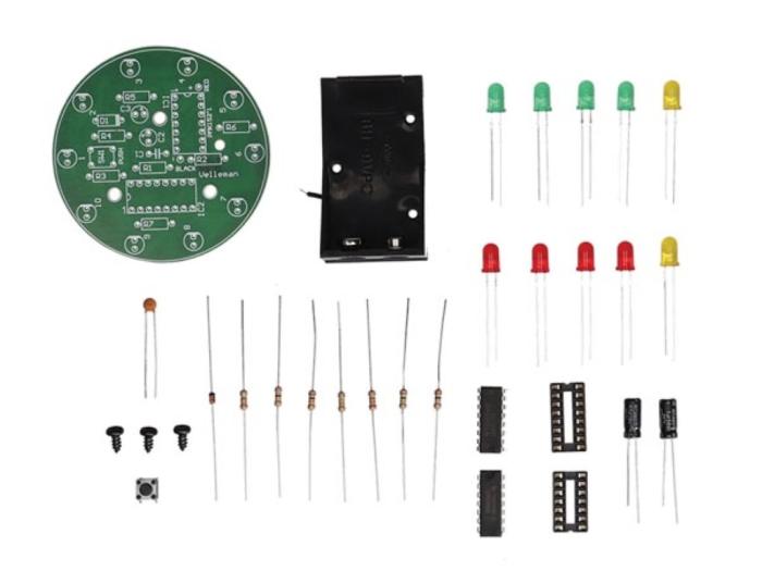 Elektroniskt lyckohjul 10 LEDs - byggsats @ electrokit (3 of 3)