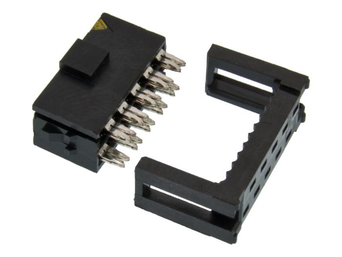 IDC hona kabel 10-pol guld 2.54mm (utan dragavlastning) @ electrokit (2 av 2)