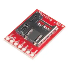 MicroSD-l&auml;sare och niv&aring;omvandlare 3.3/5V @ electrokit