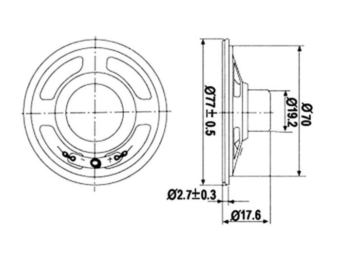 Högtalare 8ohm ø77mm 1W @ electrokit (2 av 2)