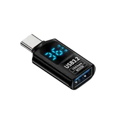 USB-C till USB-A testare f&ouml;r volt och ampere @ electrokit