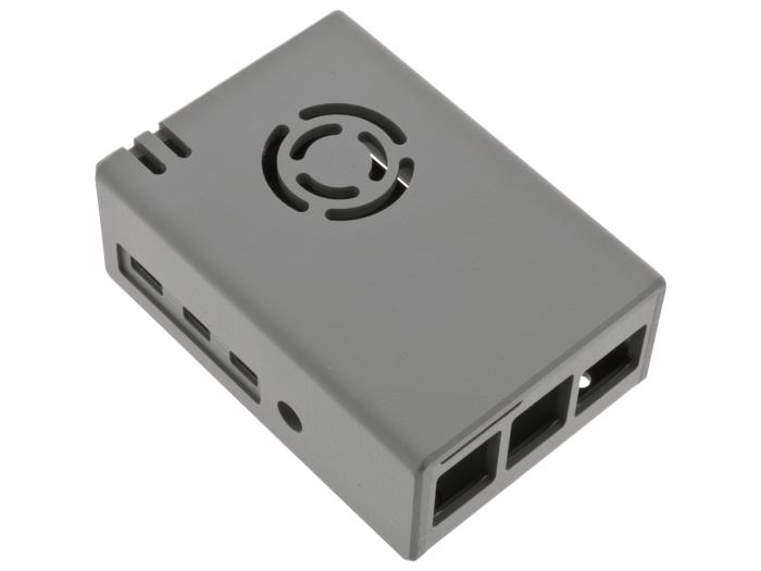 Inbyggnadslåda för Raspberry Pi 4 + PoE HAT - mörkgrå @ electrokit (1 av 3)