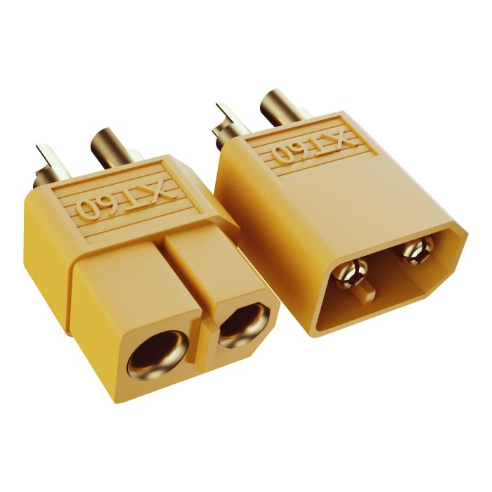 Strömkontakt 2-pol XT60 30A hona/hane 5-pack @ electrokit (1 av 2)
