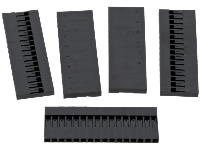 Contact housing 2.54mm 1x16-pin 5-pack @ electrokit (1 of 1)