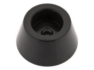 Apparatfot för M3 ø20x10.5mm svart PVC @ electrokit