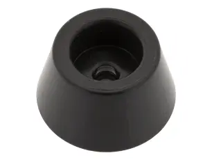Apparatfot för M3 ø20x10.5mm svart PVC @ electrokit