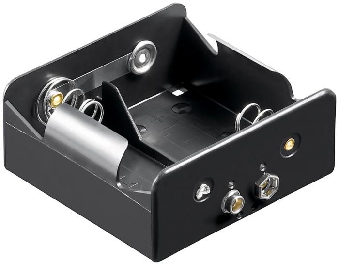Batterihållare 2x D kontakt (6F22) @ electrokit (1 av 1)