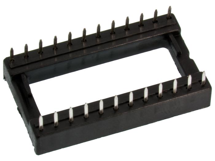 DIL-hållare 24-pin 0.6