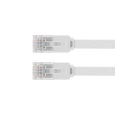 UTP Cat6 flat nätverkskabel 0.5m vit Cu @ electrokit