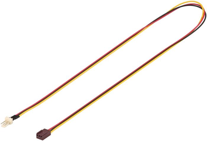 Förlängningskabel PC-fläkt 3-pin hane till hona 0.6m @ electrokit (1 av 3)