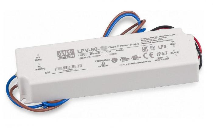 Nätaggregat 15V 4A 60W LPV-60-15 @ electrokit (1 av 1)