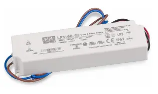 Nätaggregat 15V 4A 60W LPV-60-15 @ electrokit