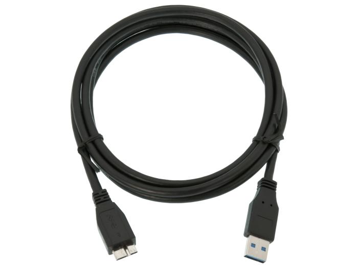 USB3.0-kabel A-hane - microB-hane 1.8m @ electrokit (1 av 2)