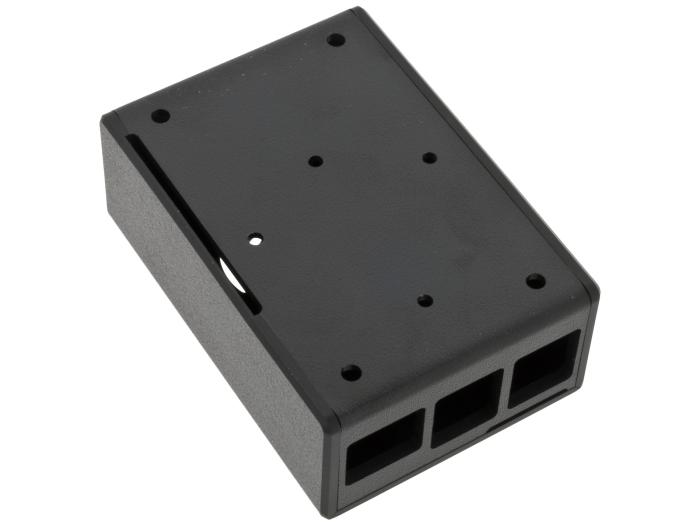 Inbyggnadslåda för Raspberry Pi 4 + PoE HAT - svart @ electrokit (2 av 3)