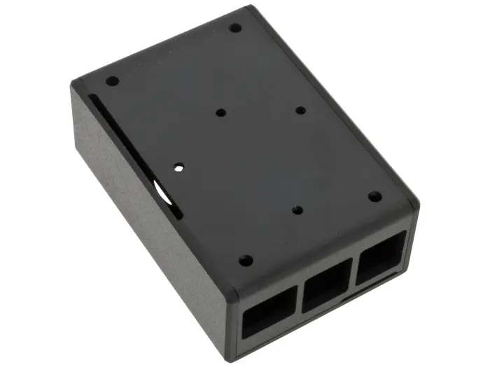 Inbyggnadslåda för Raspberry Pi 4 + PoE HAT - svart @ electrokit (2 av 3)