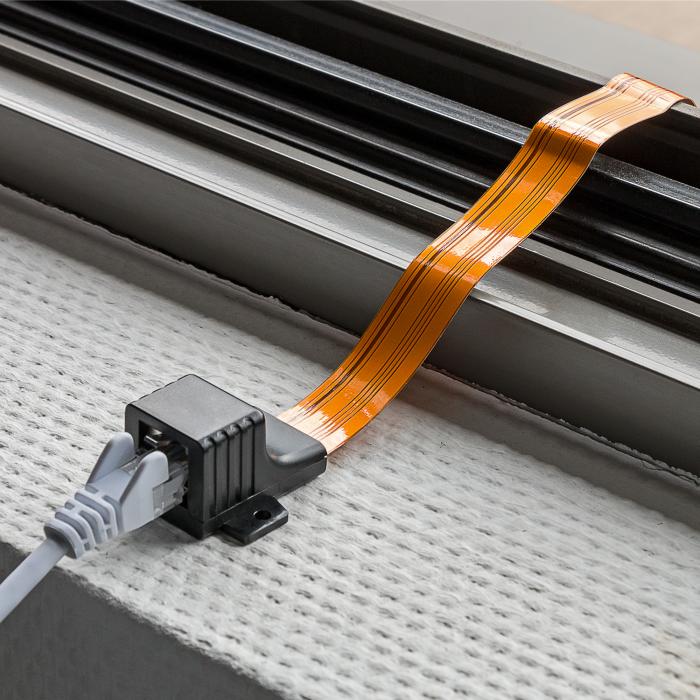 Cat5 ultratunn fönstergenomföring 0.25m RJ45 LAN @ electrokit (2 av 2)