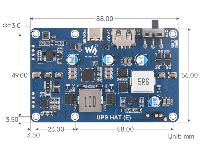 UPS Strömförsörjning 4x 21700-celler för Raspberry Pi @ electrokit (10 of 10)
