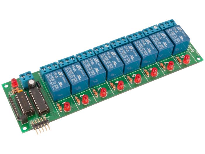 8x Serial Relay Board - soldering kit @ electrokit (2 of 6)