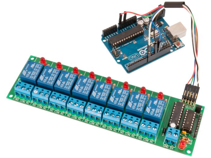 8x Serial Relay Board - soldering kit @ electrokit (4 of 6)