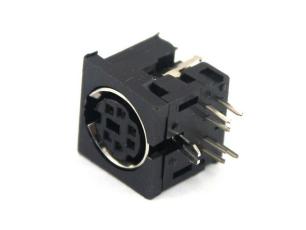 Mini-DIN female 6-pin PCB @ electrokit