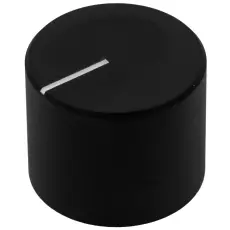 Ratt svart aluminium ø20x16mm @ electrokit