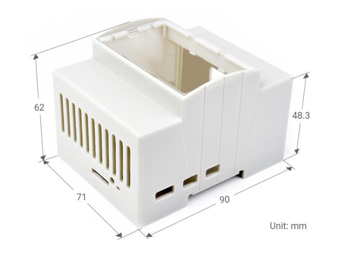 Inbyggnadslåda för Raspberry Pi 5 DIN-skena @ electrokit (7 av 7)