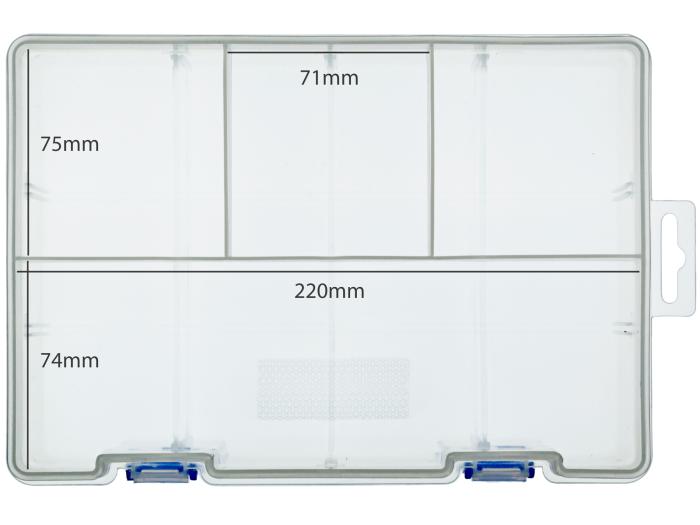 Förvaringslåda 225 x 155 x 60mm 5 fack @ electrokit (2 av 2)