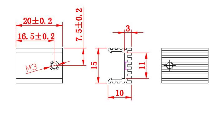 Heatsink TO-220 15x10x20mm 12.5K/W @ electrokit (3 of 3)