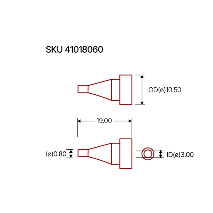 Avlödningsspets N5-2 ø0.8mm @ electrokit (3 av 3)