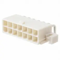 Stiftlist PCB Mini-Fit Jr hane 2x7p vinklad @ electrokit