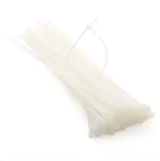 Cable tie 200 x 2.5mm polyamide &oslash;max 50mm white 100-pcs @ electrokit