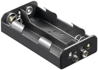 Batterihållare 4x C kontakt (6F22) @ electrokit