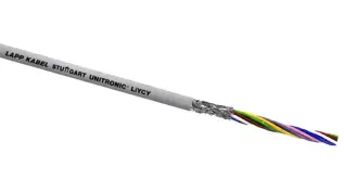 Datakabel skärmad 8x 0.14mm² grå @ electrokit