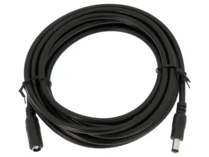 DC förlängningskabel 2.1/5.5mm hane/hona 3m @ electrokit
