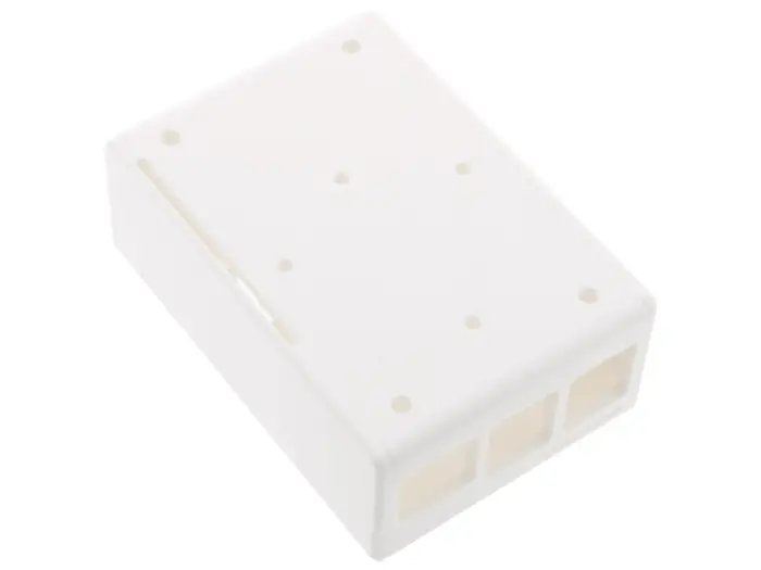 Inbyggnadslåda för Raspberry Pi 4 + PoE HAT - vit @ electrokit (2 av 3)