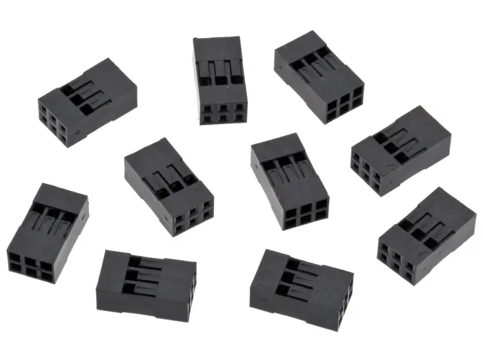 Kontakthus 2.54mm 2x3-pol 10-pack @ electrokit (1 av 1)