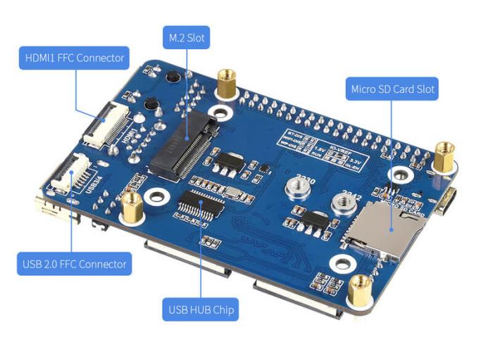 Compute Module 4 Mini Base Board @ electrokit (7 av 10)
