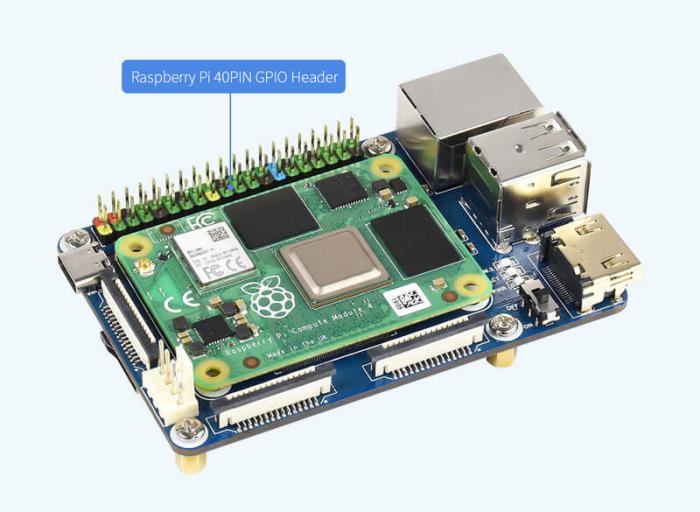 Compute Module 4 Mini Base Board @ electrokit (8 av 10)