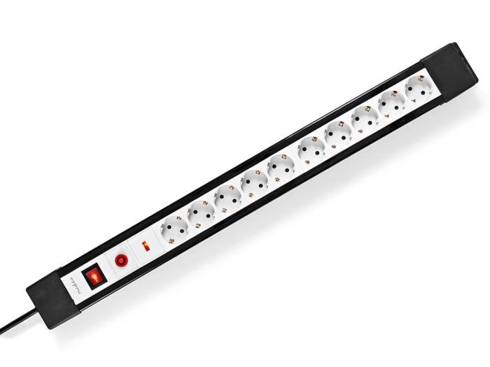 Förgreningdosa 10 uttag överspänningsskydd 3m @ electrokit (1 av 2)